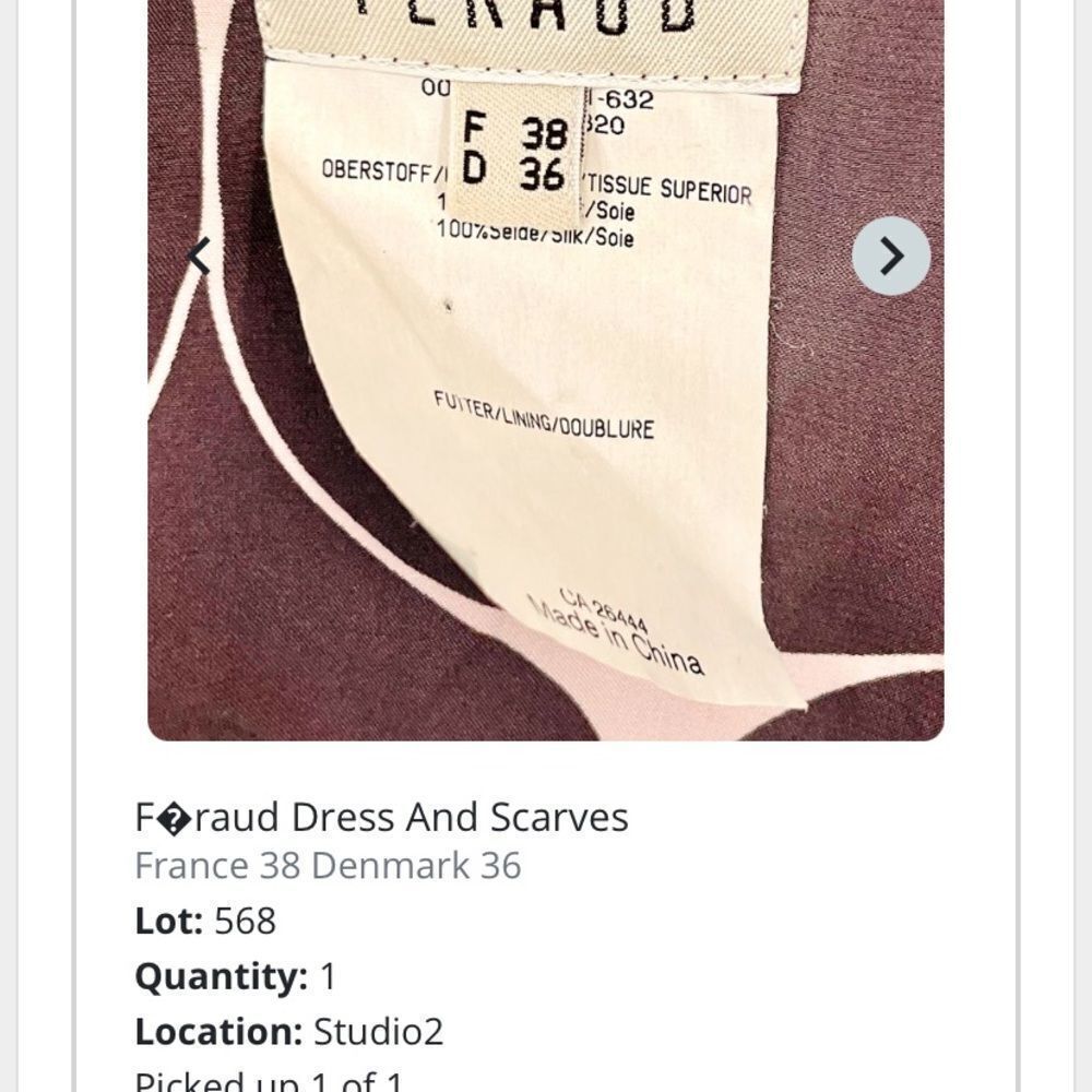Feraud Vintage Silk Beaded Dress W/ Scarf Sz 8 — image 3 of 7